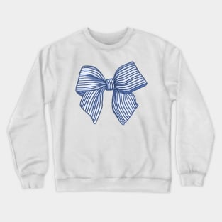 Coquette Navy Blue Bow Crewneck Sweatshirt